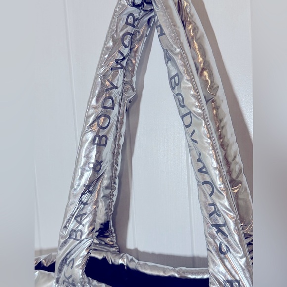 5/$25 Bath and Body Works Chrome Puffer Tote - Picture 2 of 5